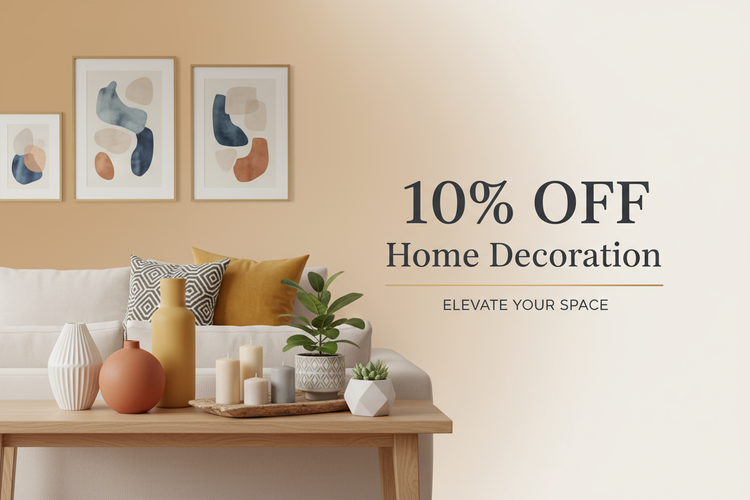 10% off on home decoration products